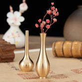 0907BA New Metal Mini Vase Pure Copper Taper Flower Vase for Wedding Table Centerpiece Decorations Nordic Home Decor Housewarming Gift